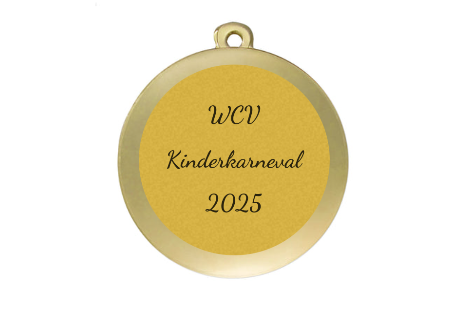 Karnevals Medaille D112K  Ø 50mm - Gold / 50 mm