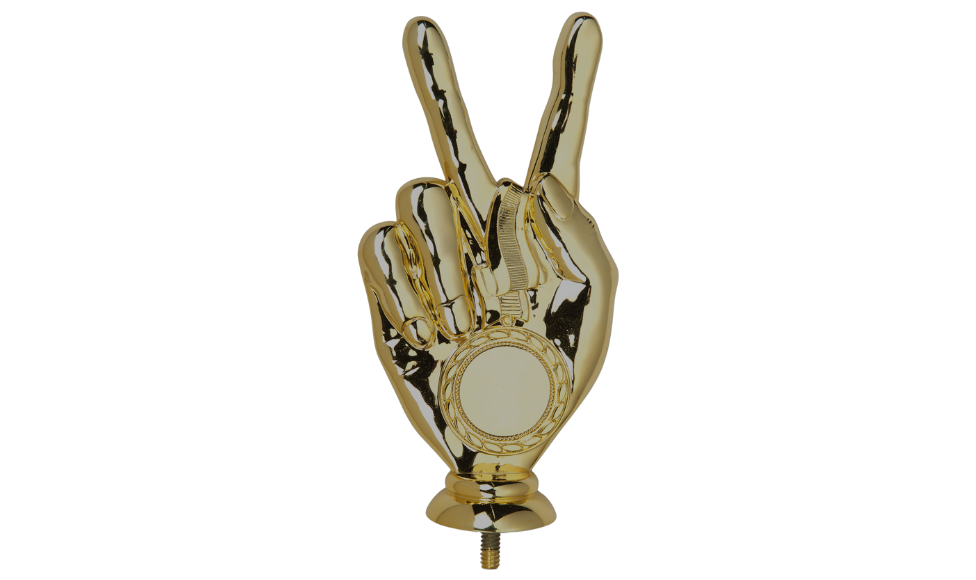 Mini Pokal Sieger Finger P110 - Gold / 17 cm
