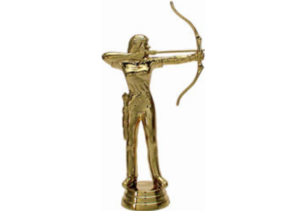 Pokal Bogenschießen - 16.5 cm Frau / Gold