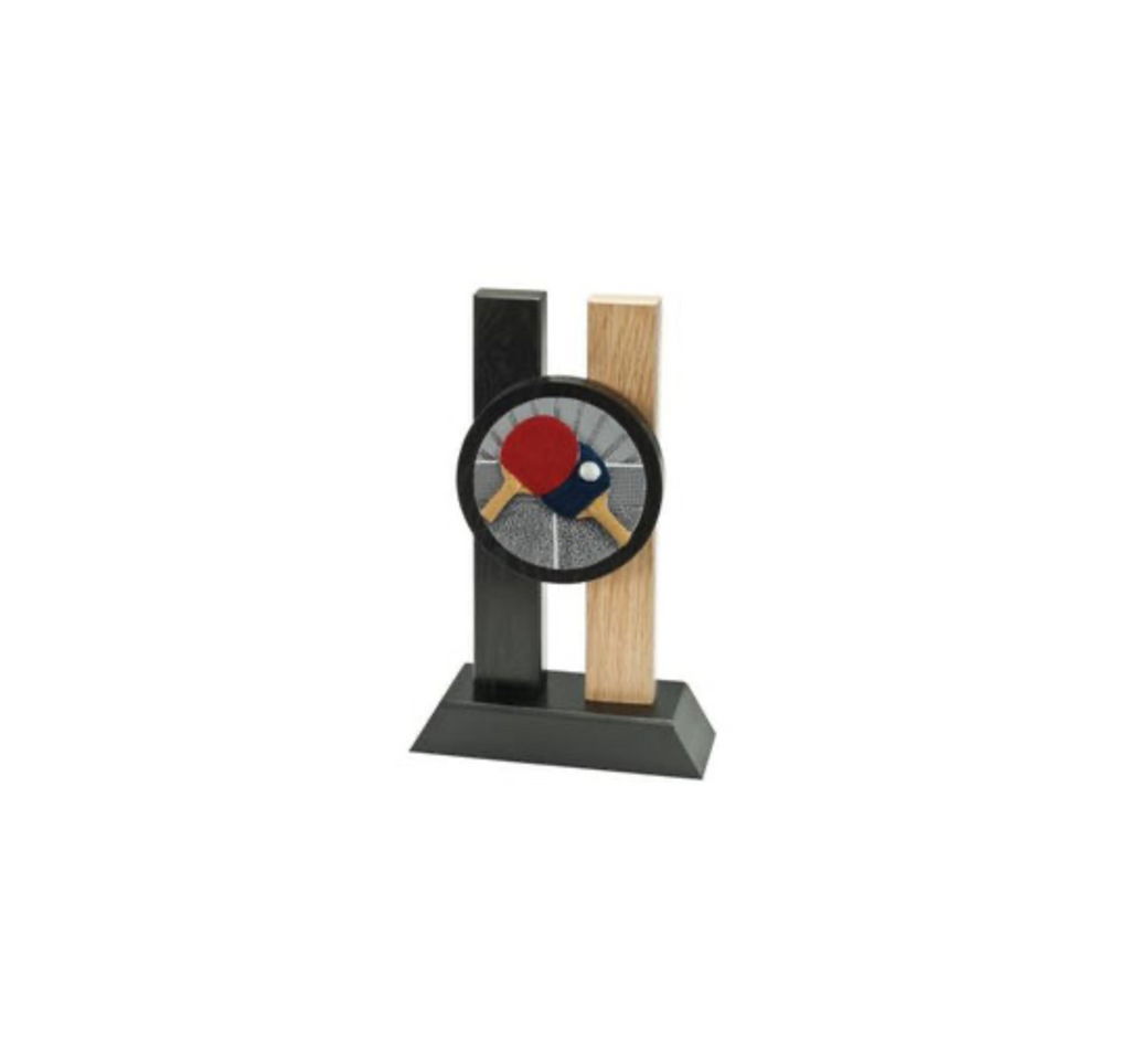 Holz Pokal Tischtennis FG015 - Braun / 19 cm