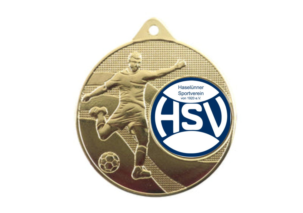 Medaille Fußball 396 Ø 50 mm - Gold / 50 mm