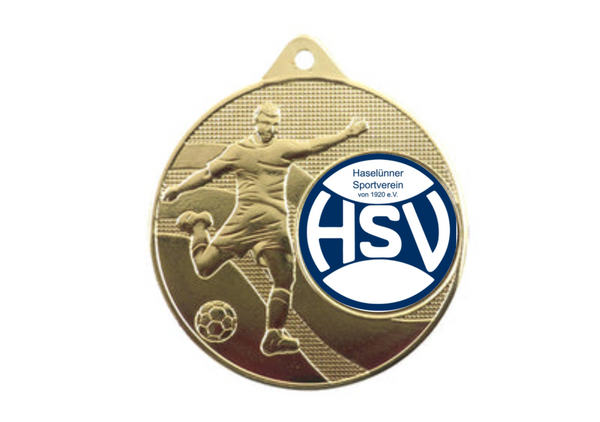 Medaille Fußball 396 Ø 50 mm - Gold / 50 mm