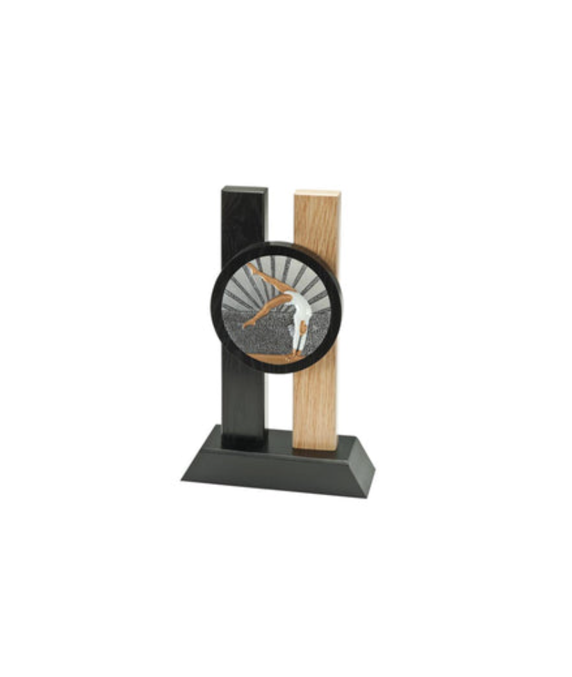 Holz Pokal Turnen Frauen FG050 - Braun / 23 cm