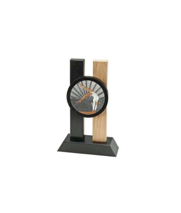 Holz Pokal Turnen Frauen FG050 - Braun / 23 cm