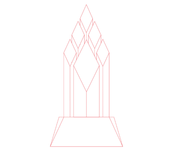 Five Star Diamond 7920 - Klar / 30 cm / Laser-Gravur