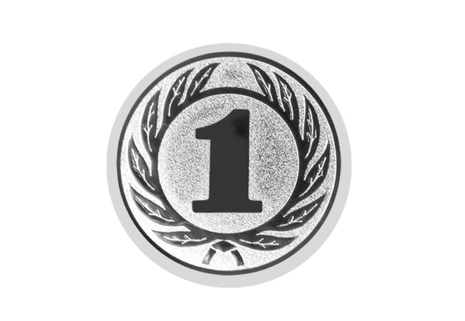 Glas Pokal 8805 blau Schild & Emblem - Silber Blau / 16 cm