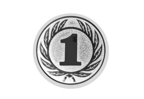 Glas Pokal 8805 blau Schild & Emblem - Silber Blau / 16 cm