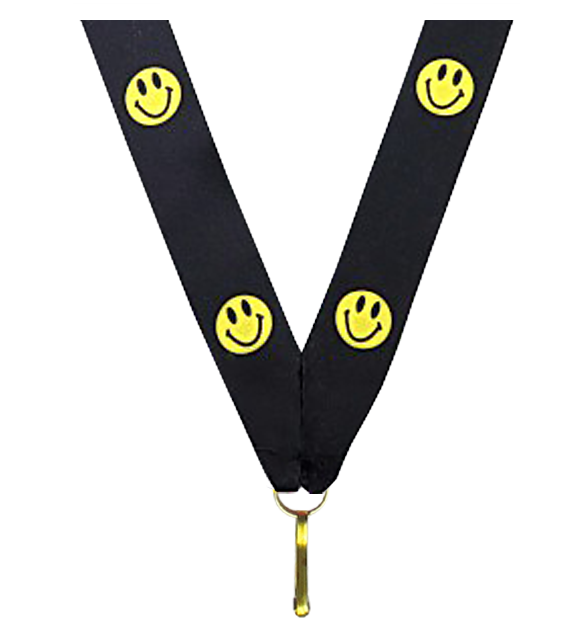 100er Pack Bänder Breite 22 mm / Länge ca. 400 mm - Smiley / 22x400mm