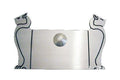 Edelstahl-Klingel 2 wachende Katzen 805049