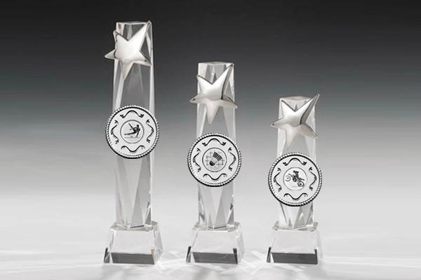 Kristalltower Metallstern silber