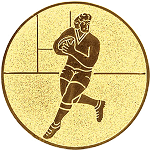 Emblem Rugby (50mm Gold)