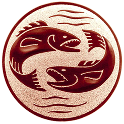Emblem Fische (25mm Bronze)