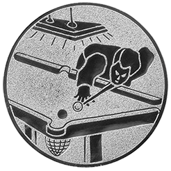 Emblem Poolbillard (25mm Silber)