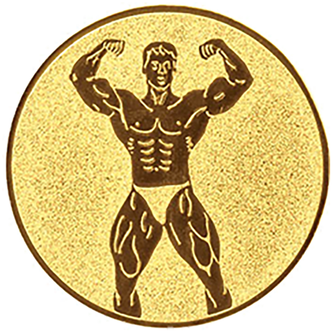 Emblem Bodybuilding Mann (50mm Bronze)