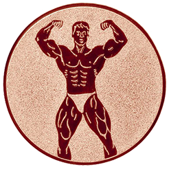 Emblem Bodybuilding Mann (25mm Bronze)