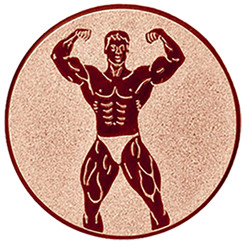 Emblem Bodybuilding Mann (50mm Bronze)