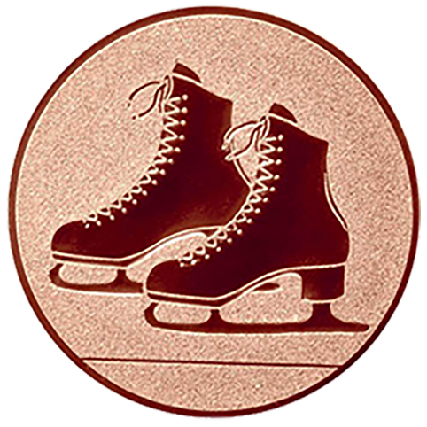 Emblem Eiskunstlauf (50mm Bronze)