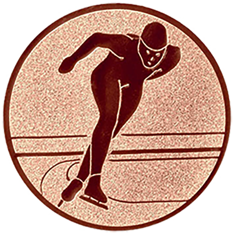 Emblem Eisschnelllauf (50mm Bronze)