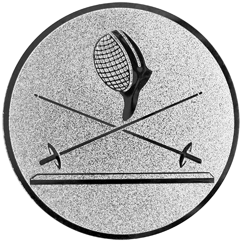 Emblem Fechten (50mm Silber)