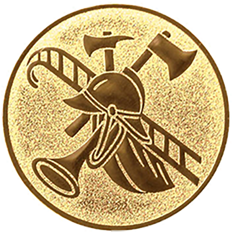 Emblem Feuerwehr (50mm Gold)