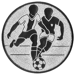 Emblem Fußball Zweikampf (25mm Silber)