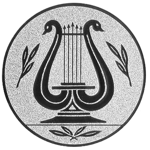 Emblem Lyra (50mm Silber)