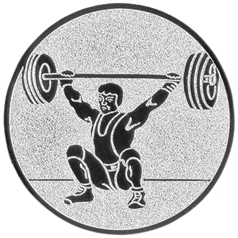 Emblem Gewichtheben (50mm Silber)