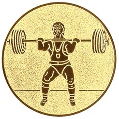 Emblem Gewichtheben (25mm Gold)