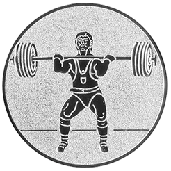 Emblem Gewichtheben (25mm Silber)
