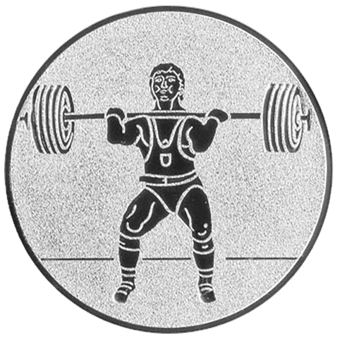 Emblem Gewichtheben (50mm Silber)