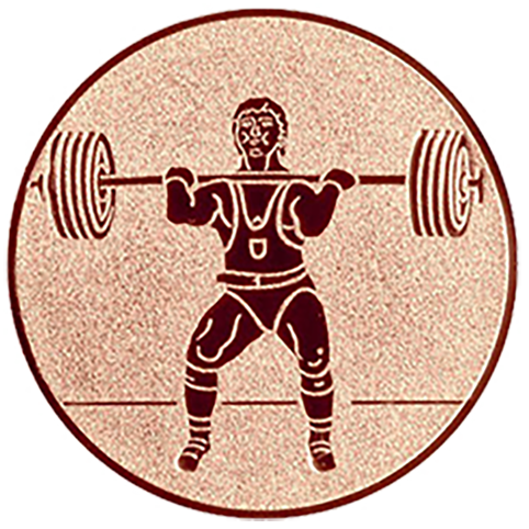 Emblem Gewichtheben (50mm Bronze)