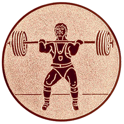 Emblem Gewichtheben (25mm Bronze)
