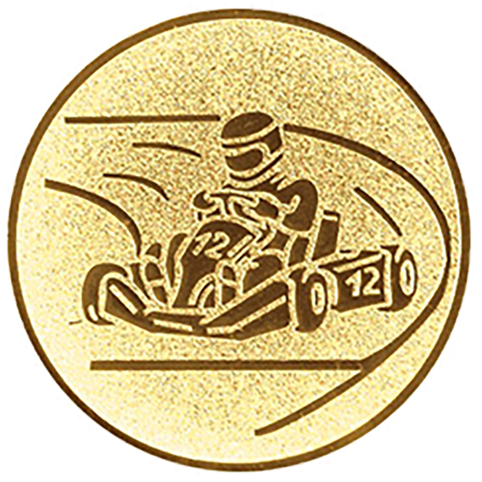 Emblem Go-Kart (50mm Gold)