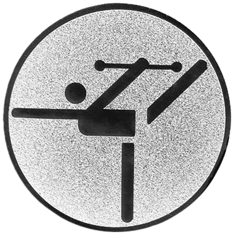 Emblem Gymnastik (50mm Silber)