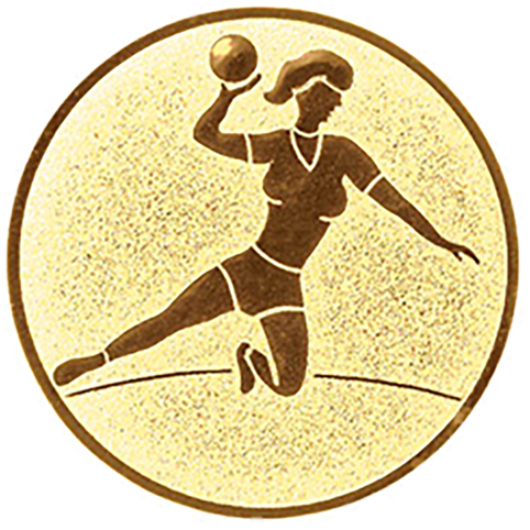 Emblem Handball Damen (50mm Gold)