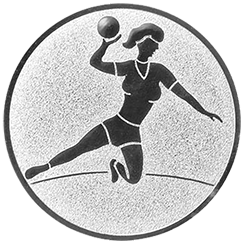 Emblem Handball Damen (25mm Silber)