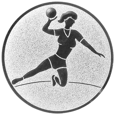 Emblem Handball Damen (50mm Silber)