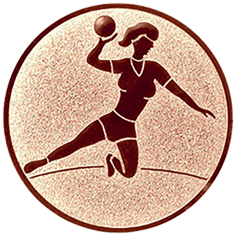 Emblem Handball Damen (50mm Bronze)
