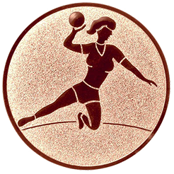 Emblem Handball Damen (25mm Bronze)