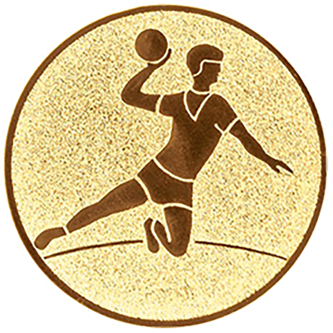 Emblem Handball Herren (50mm Gold)