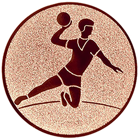 Emblem Handball Herren (50mm Bronze)