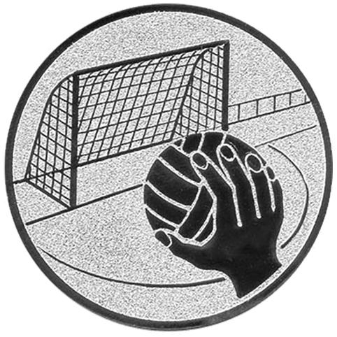 Emblem Handballtor (50mm Silber)