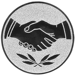 Emblem Hände (25mm Silber)