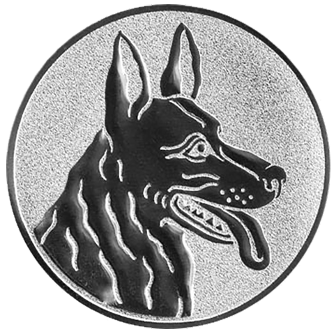 Emblem Schäferhund (50mm Silber)