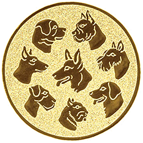 Emblem Hunde Gebrauchshunde (50mm Gold)