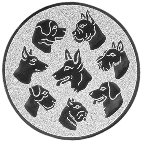 Emblem Hunde Gebrauchshunde (50mm Silber)