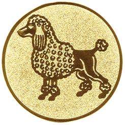 Emblem Pudel(25mm Gold)