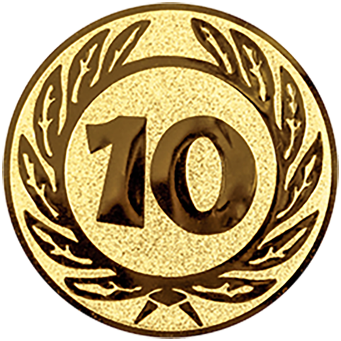 Emblem Zahl 10 (50mm Gold)