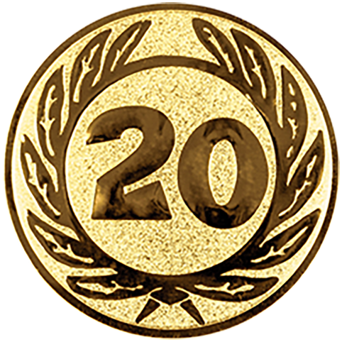 Emblem Zahl 20 (50mm Gold)