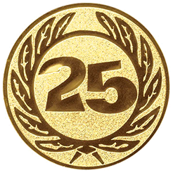 Emblem Zahl 25 (25mm Gold)